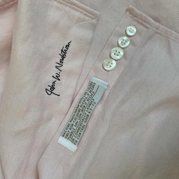 John W. Nordstrom 100 % Egyptian Cotton Pale Pink Button Up - Picture 7 of 7
